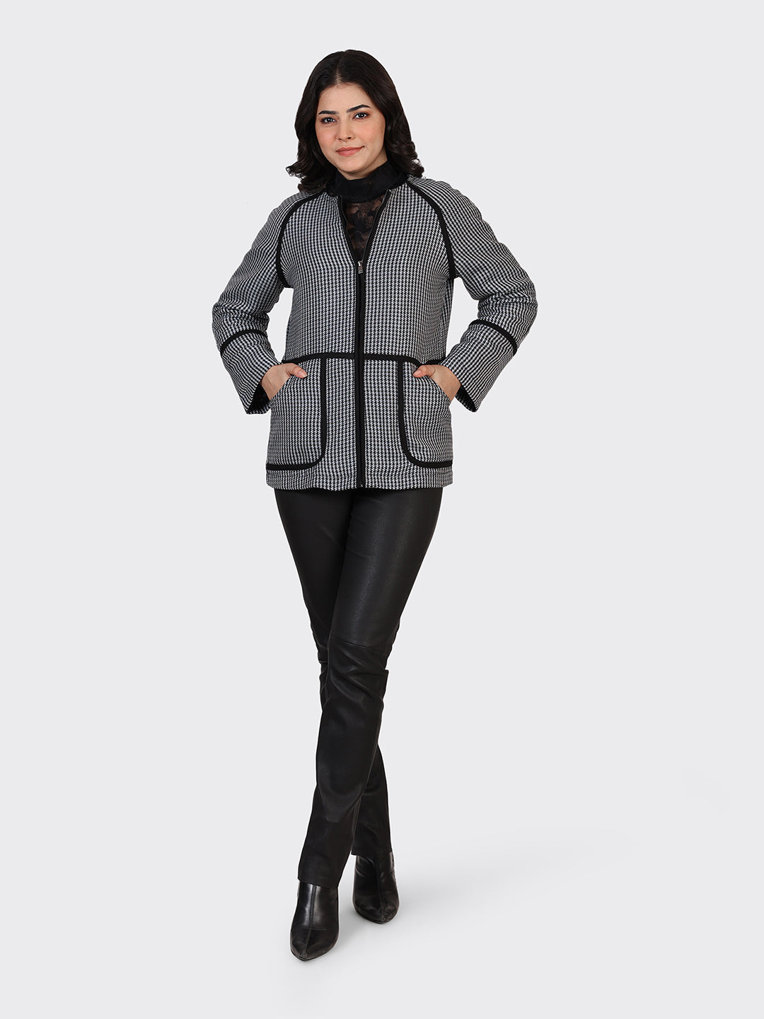 LADIES WOOLLEN JACKET-CROSS
