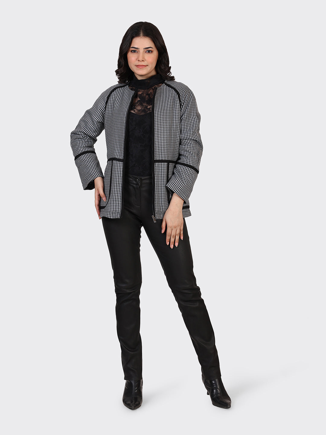 LADIES WOOLLEN JACKET-CROSS