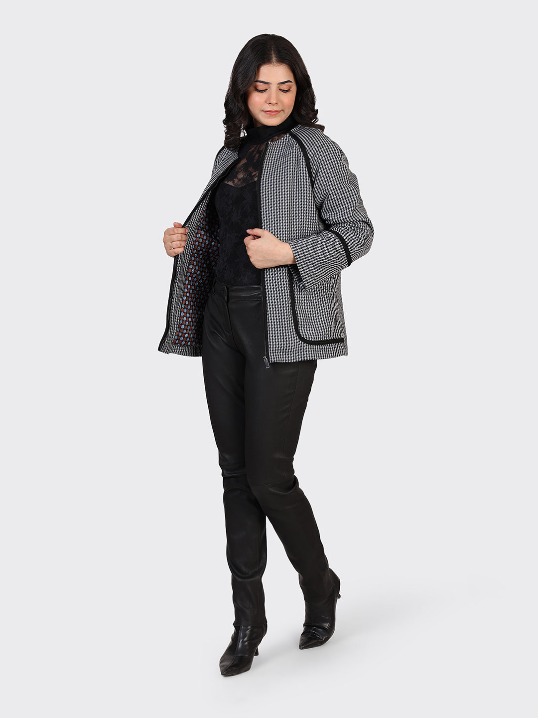 LADIES WOOLLEN JACKET-CROSS