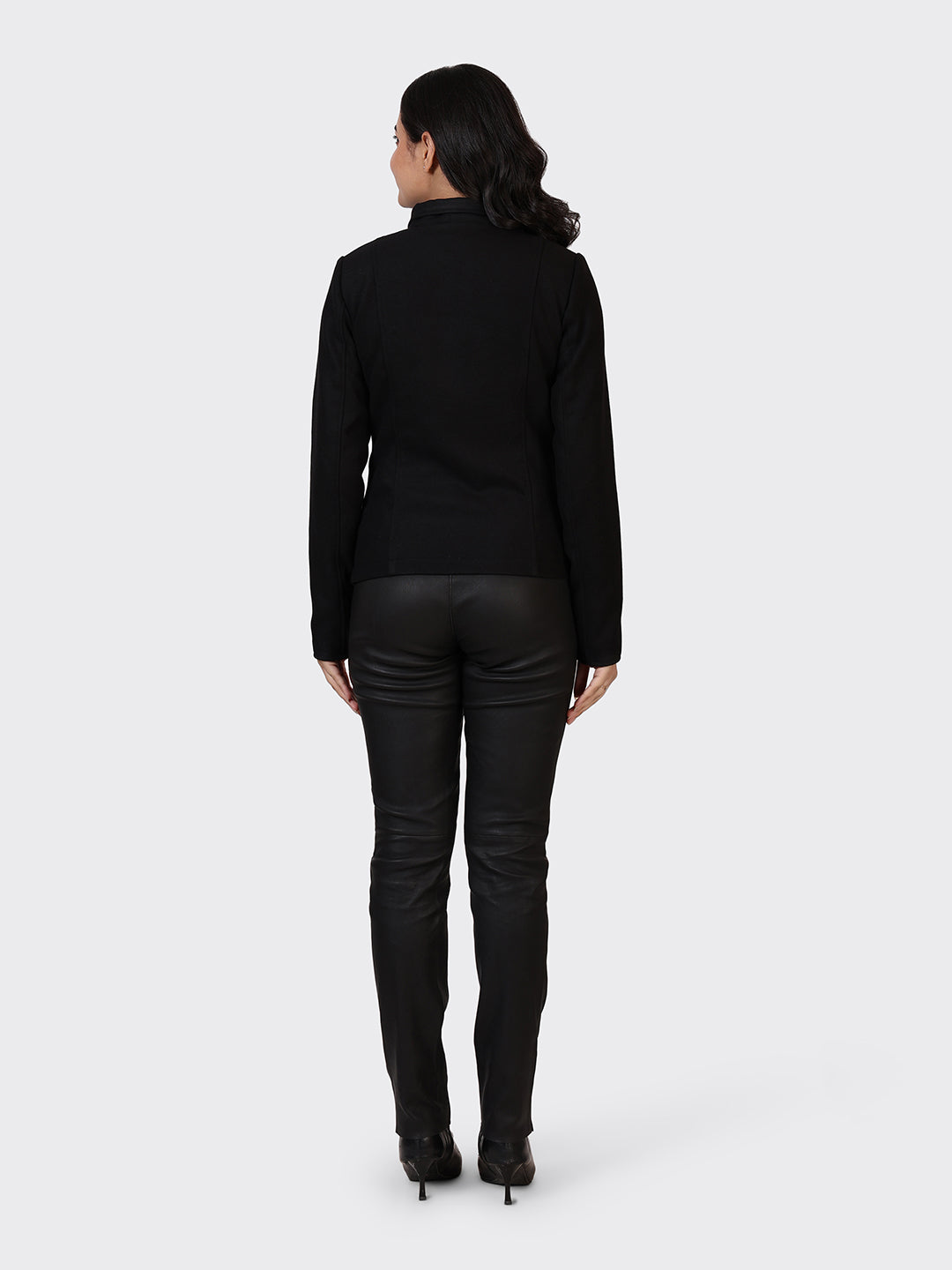 LADIES WOOLLEN JACKET-BLACK