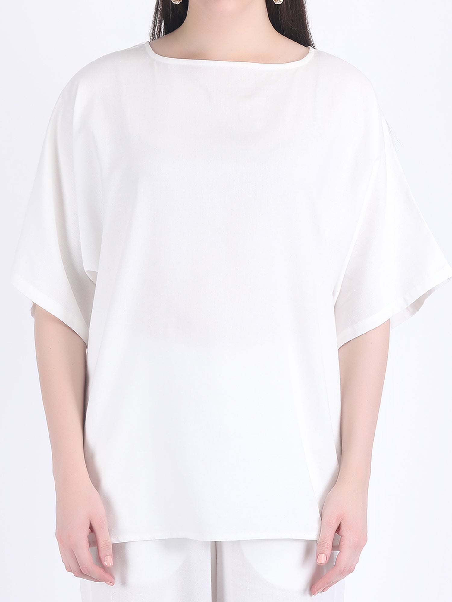 COTTON FLEX COMFORT WEAR COORD SET LUCENT WHITE