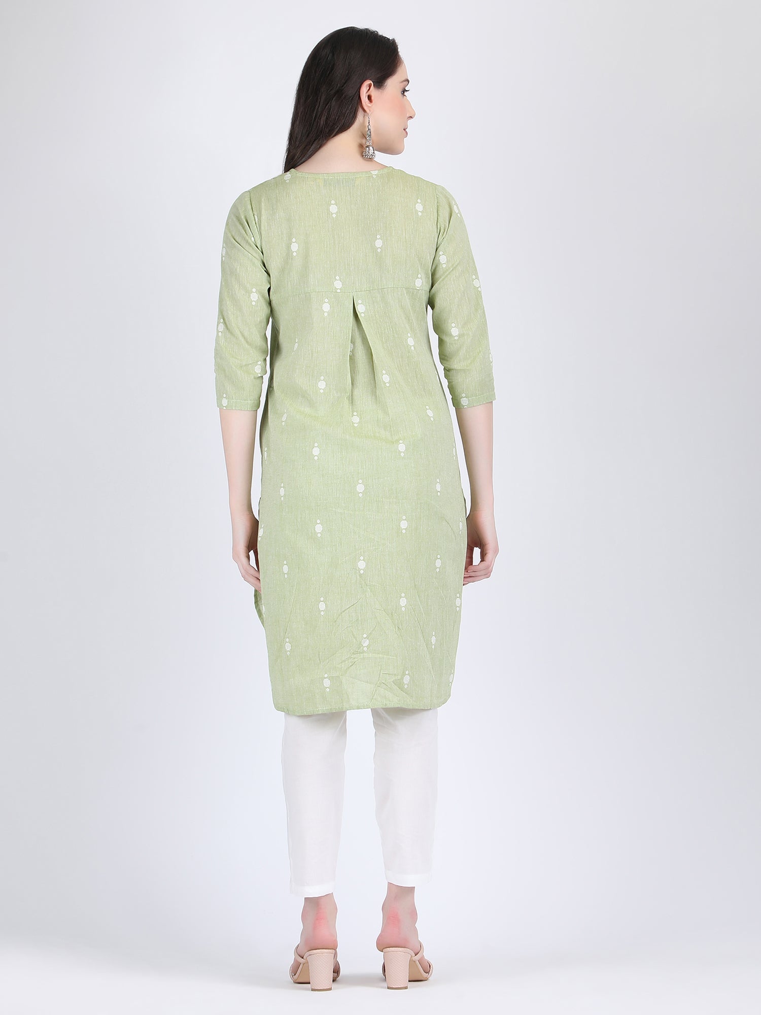 JAMDANI COTTON SELF WOVEN CHOGA KURTA SET
