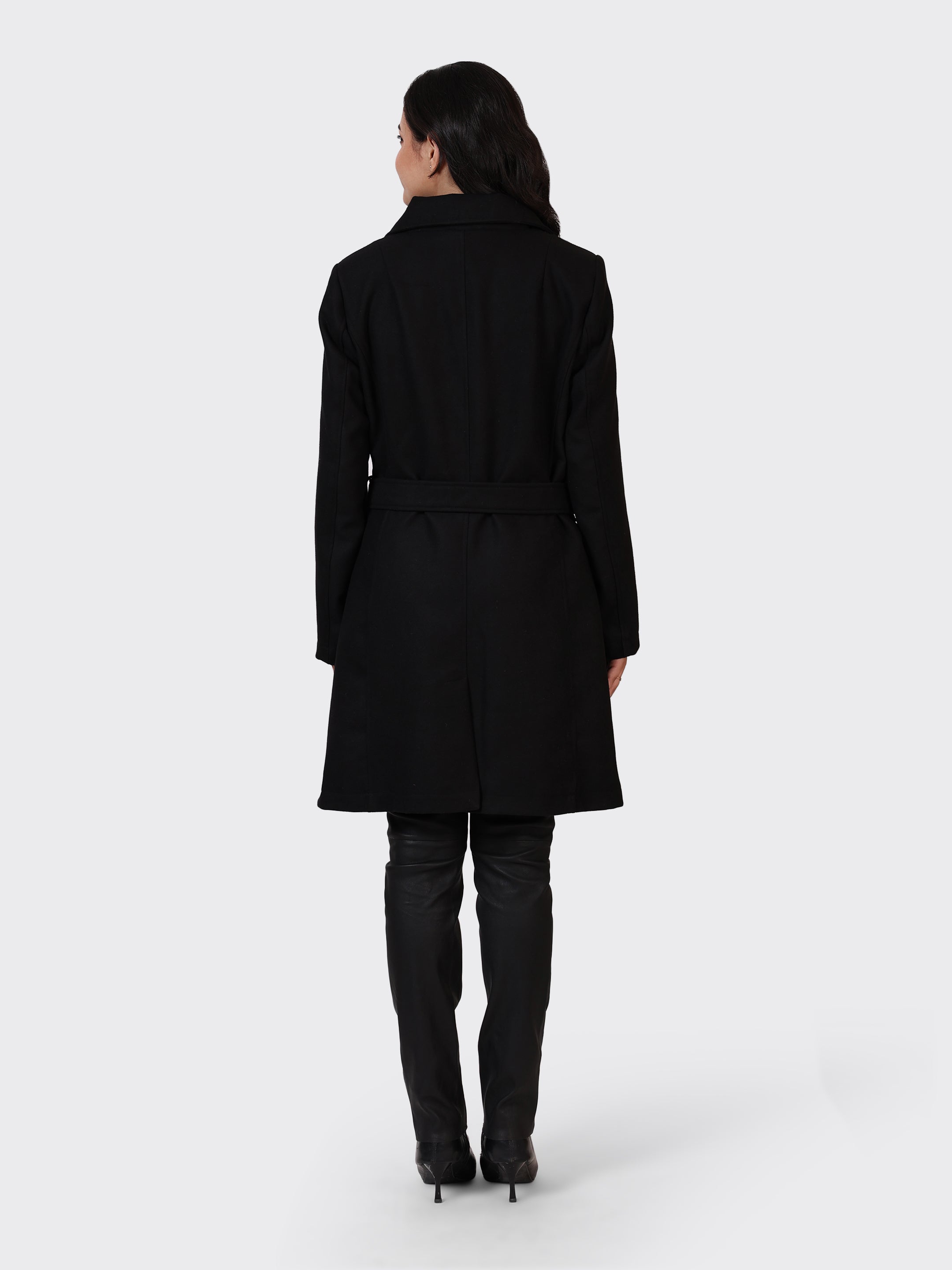 LADIES WOOLLEN JACKET-BLACK