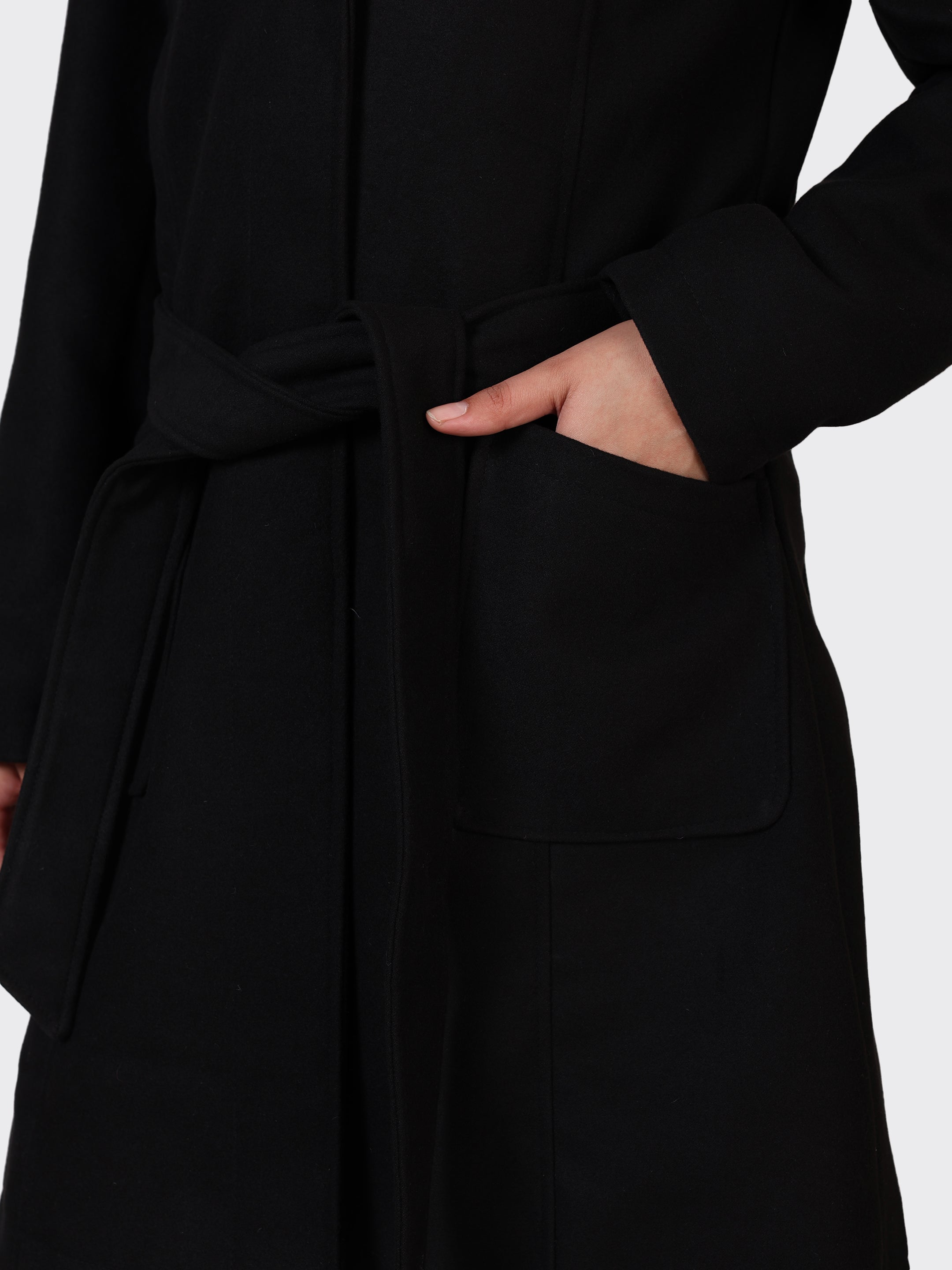 LADIES WOOLLEN JACKET-BLACK