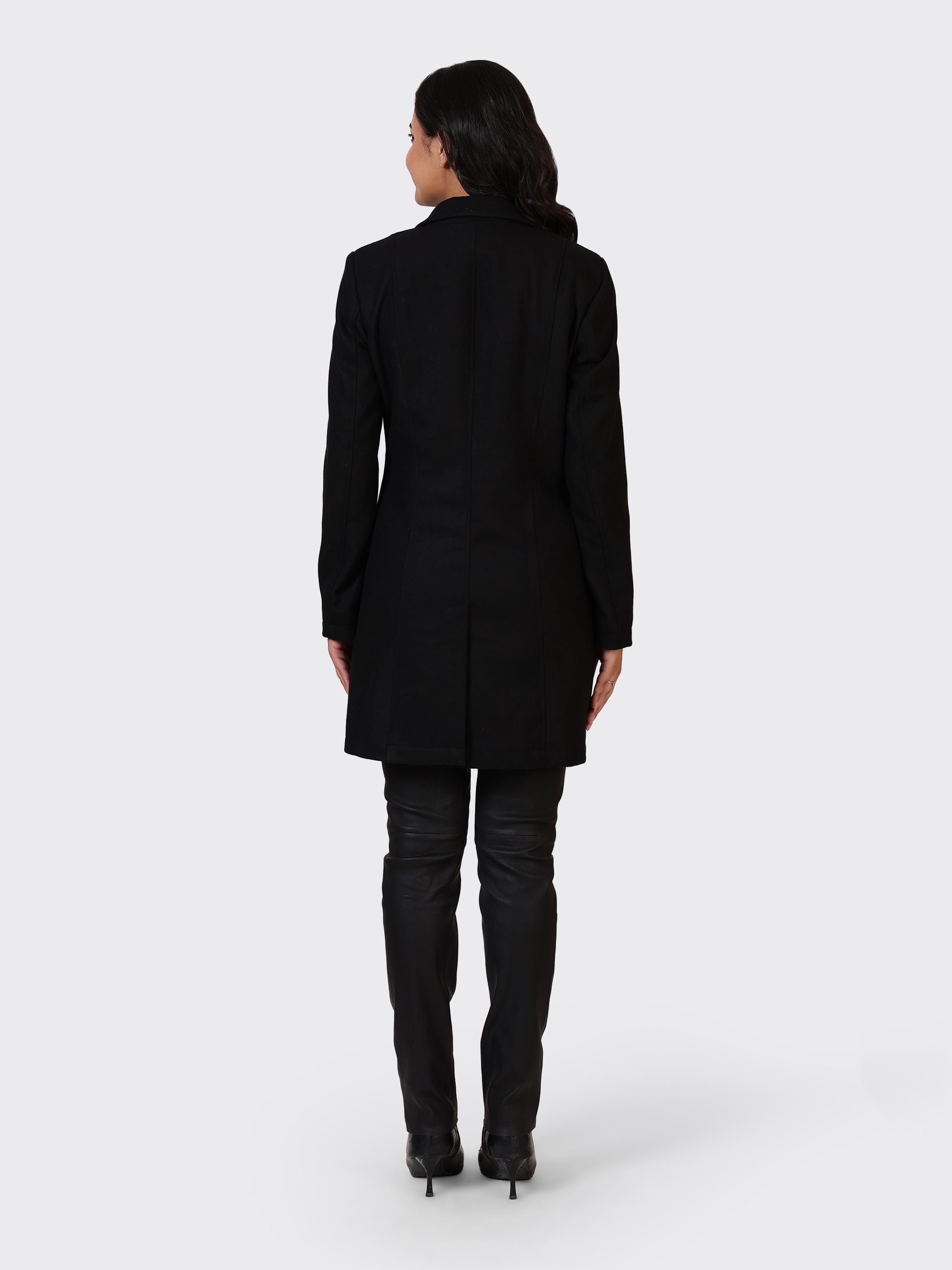 LADIES WOOLLEN JACKET-COGNAC