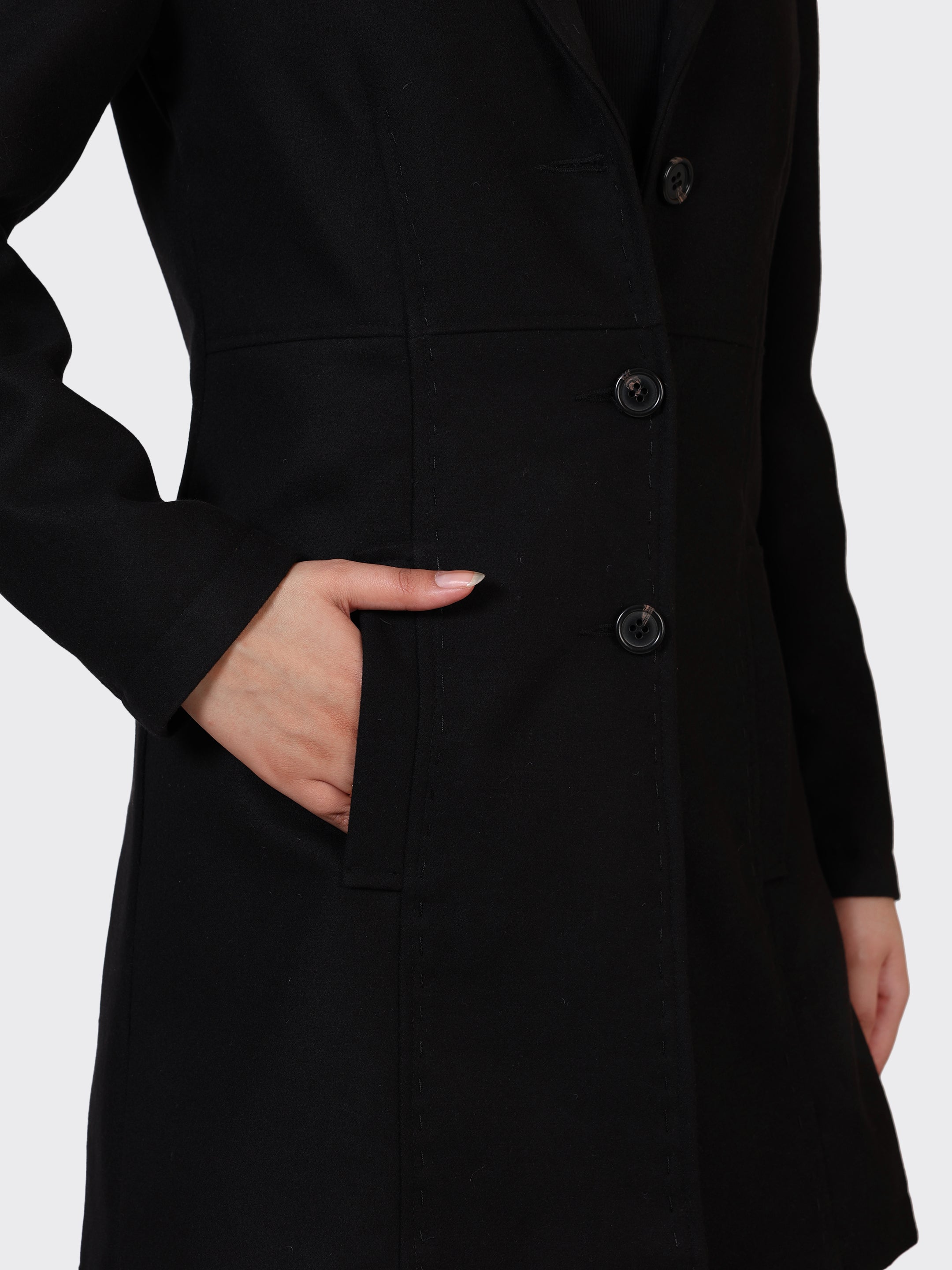 LADIES WOOLLEN JACKET-COGNAC