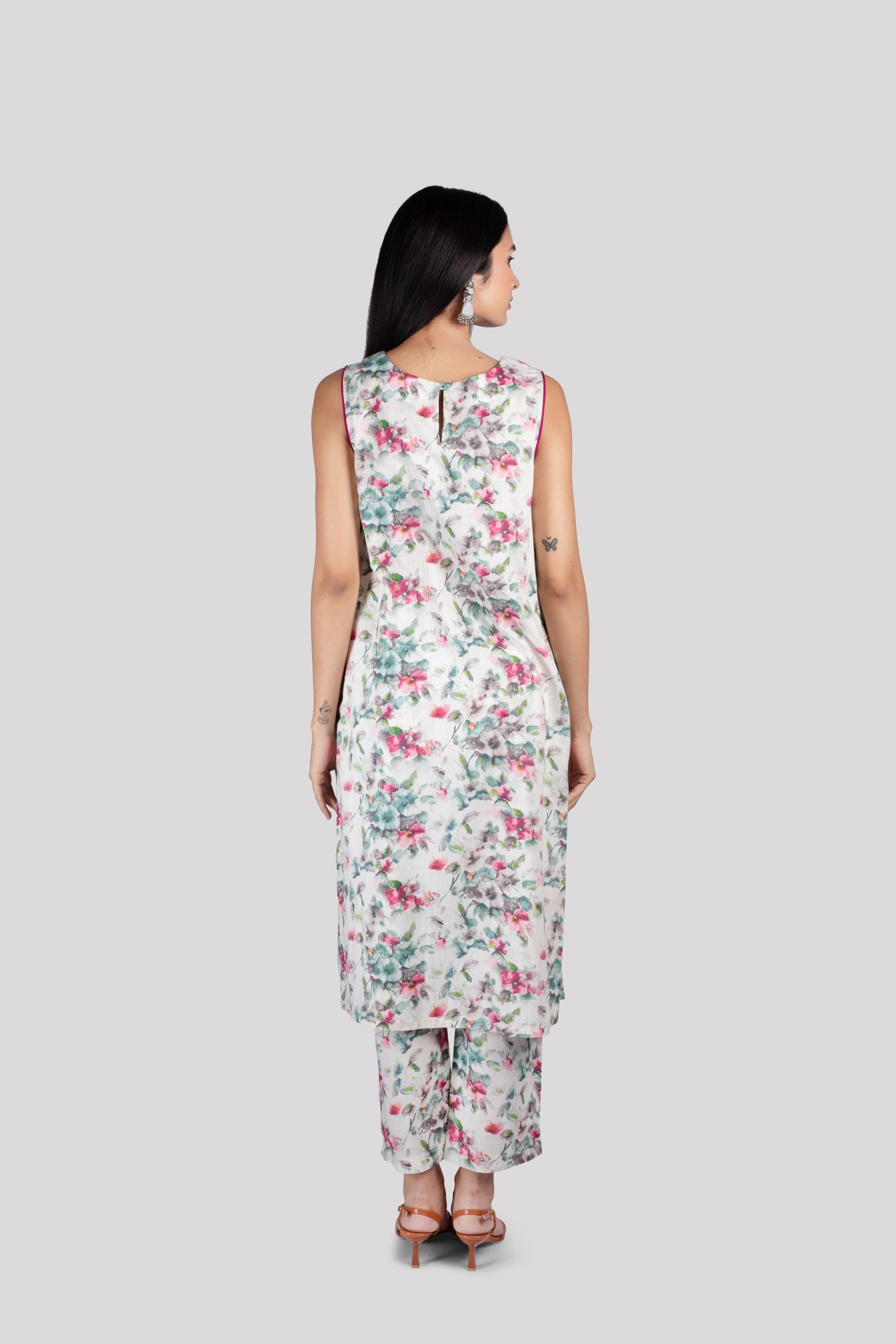 WOMEN SOFT COTTON KURTA SET FLORAL PRINT