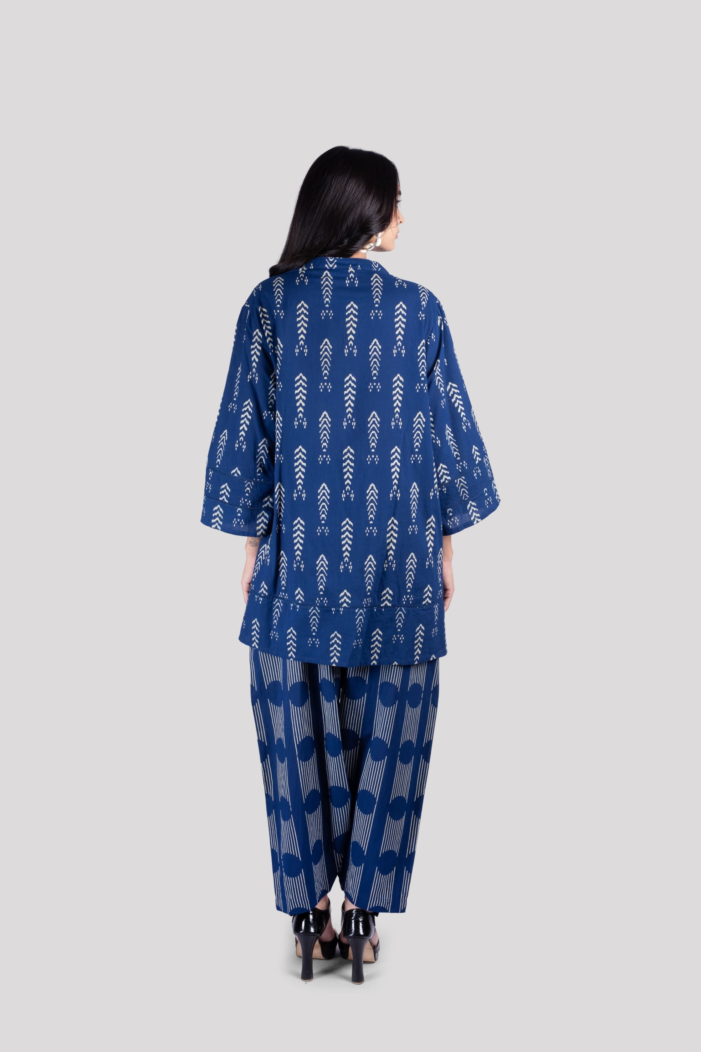 WOMEN COTTON CO ORD SET LACE ON SLEEVES & HEM WITH COMFORT SALWAR