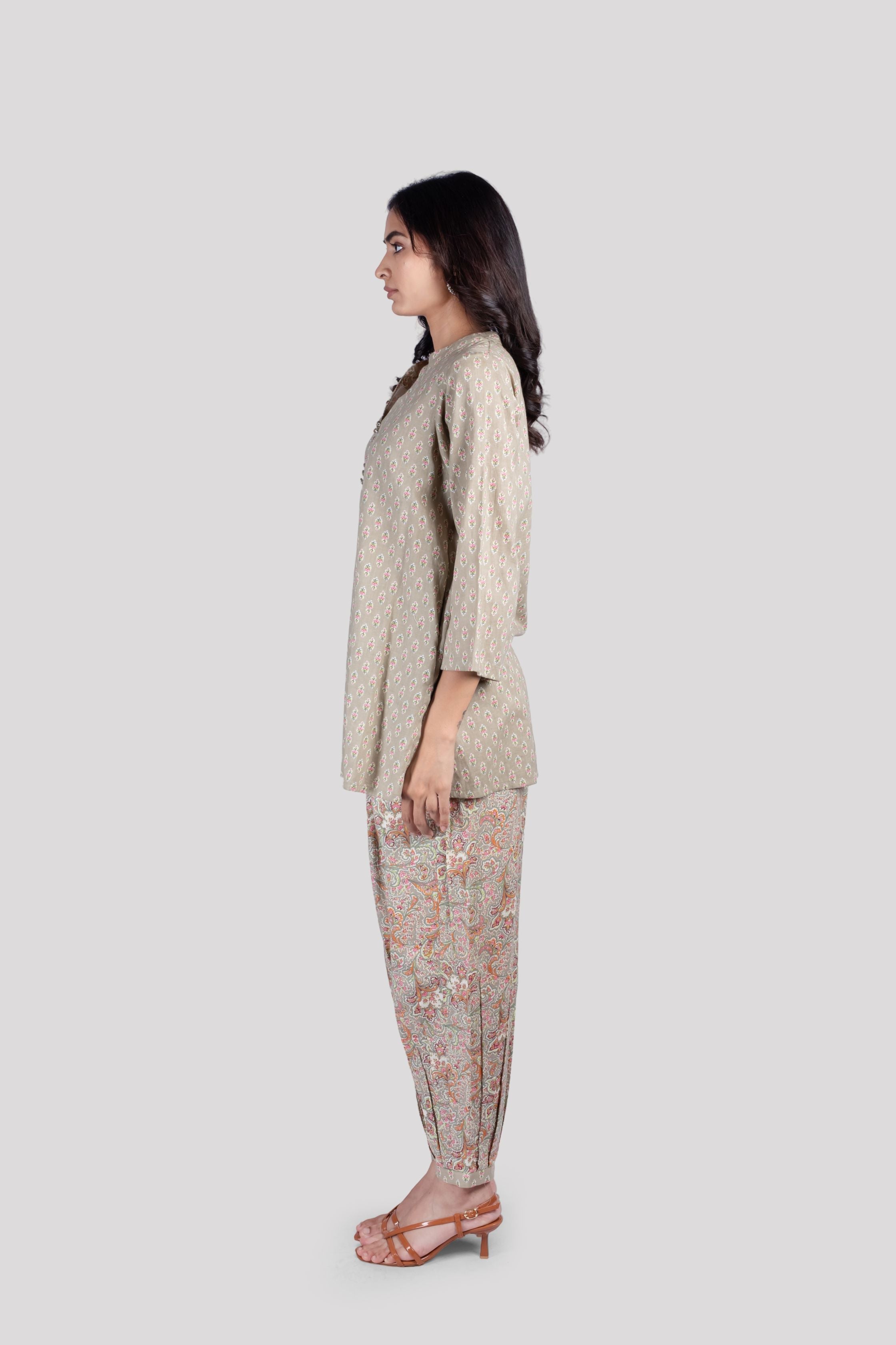 WOMEN SOFT COTTON CO ORD SET WITH DHOTI PANTS
