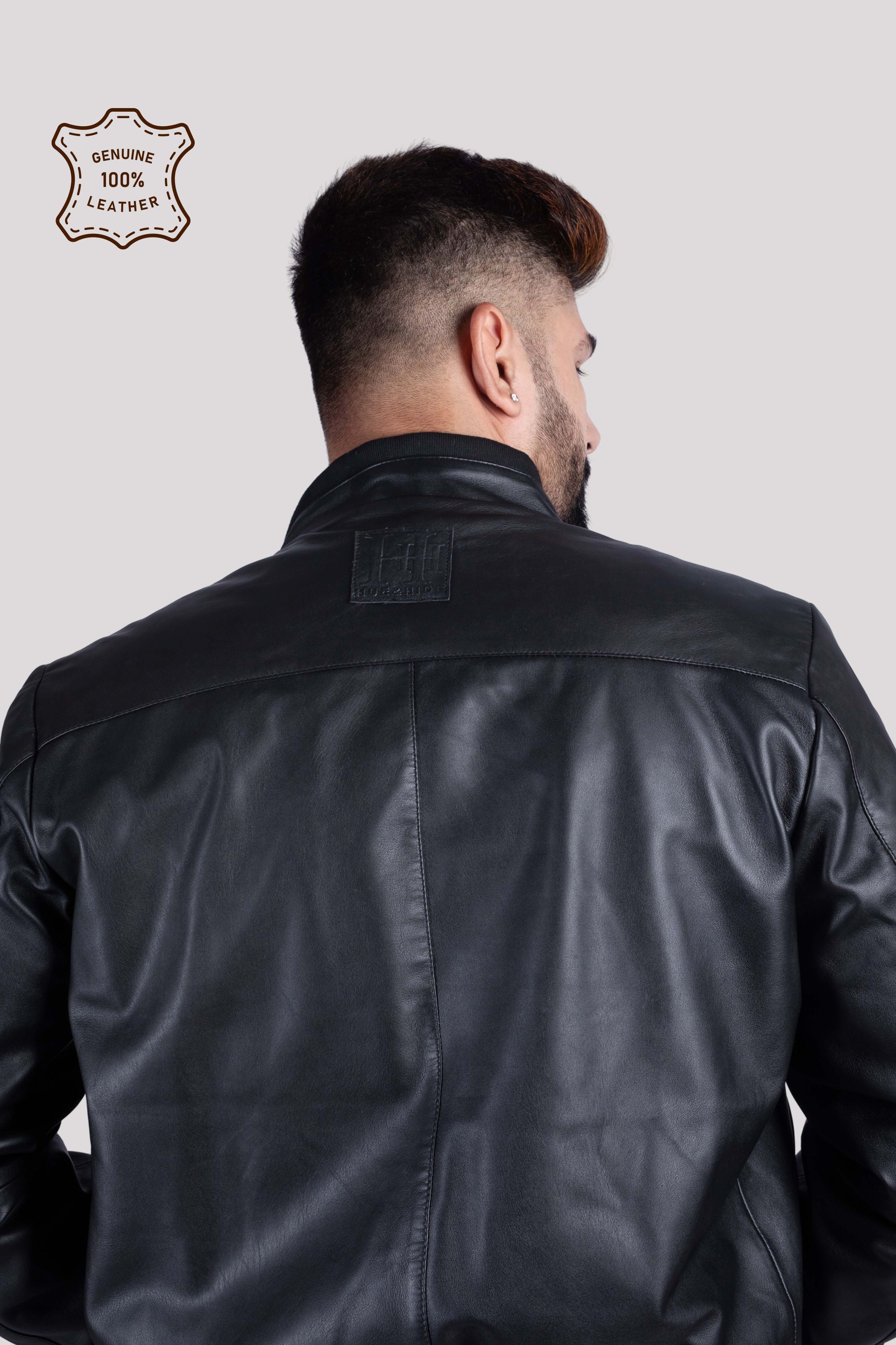MENS BOMBER LEATHER JACKET