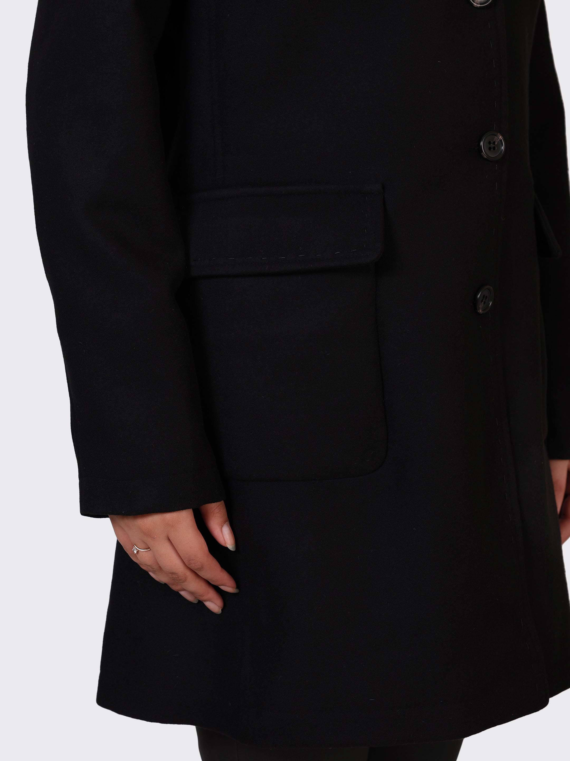 LADIES WOOLLEN JACKET-BLACK