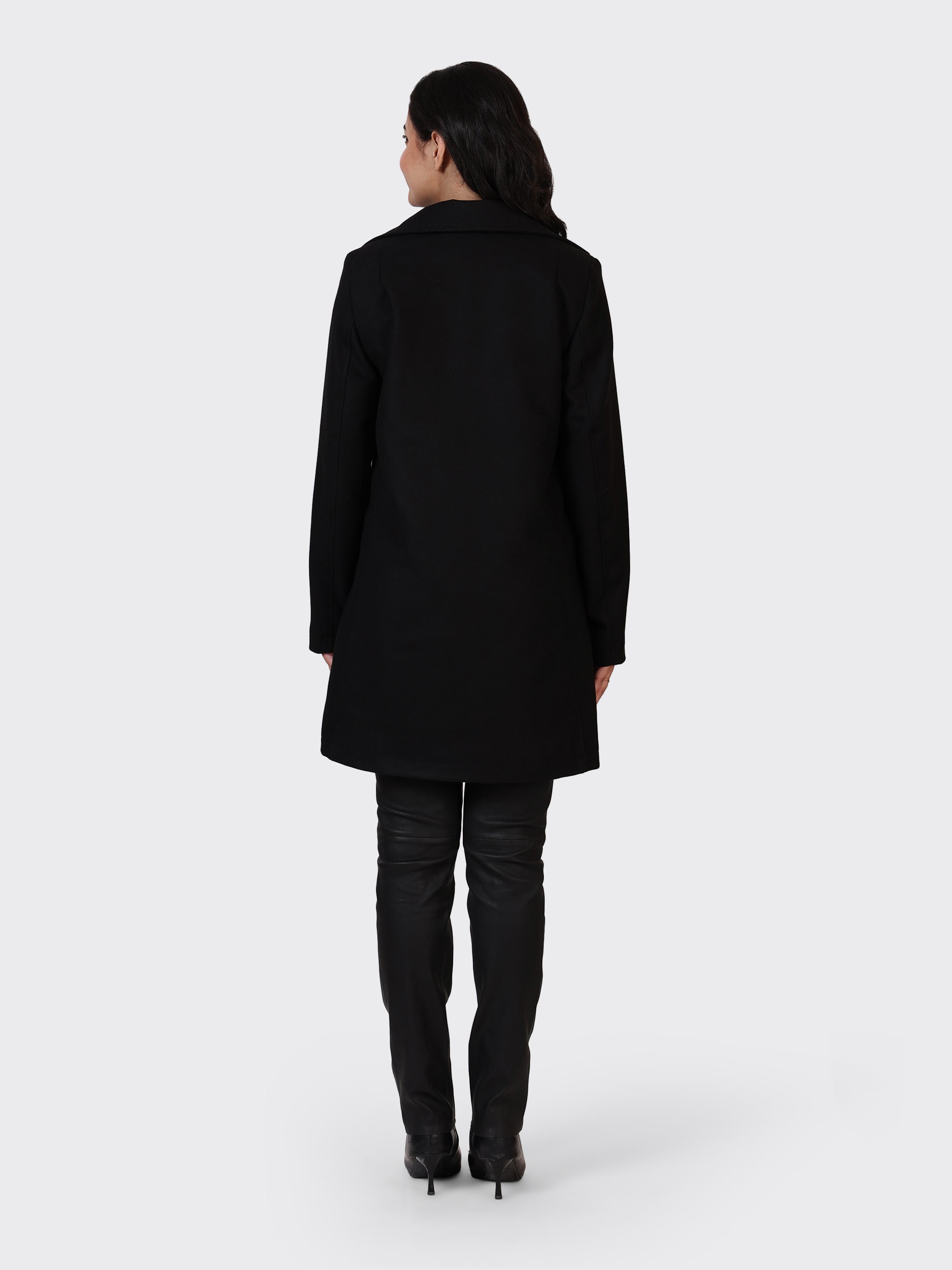 LADIES WOOLLEN JACKET-BLACK