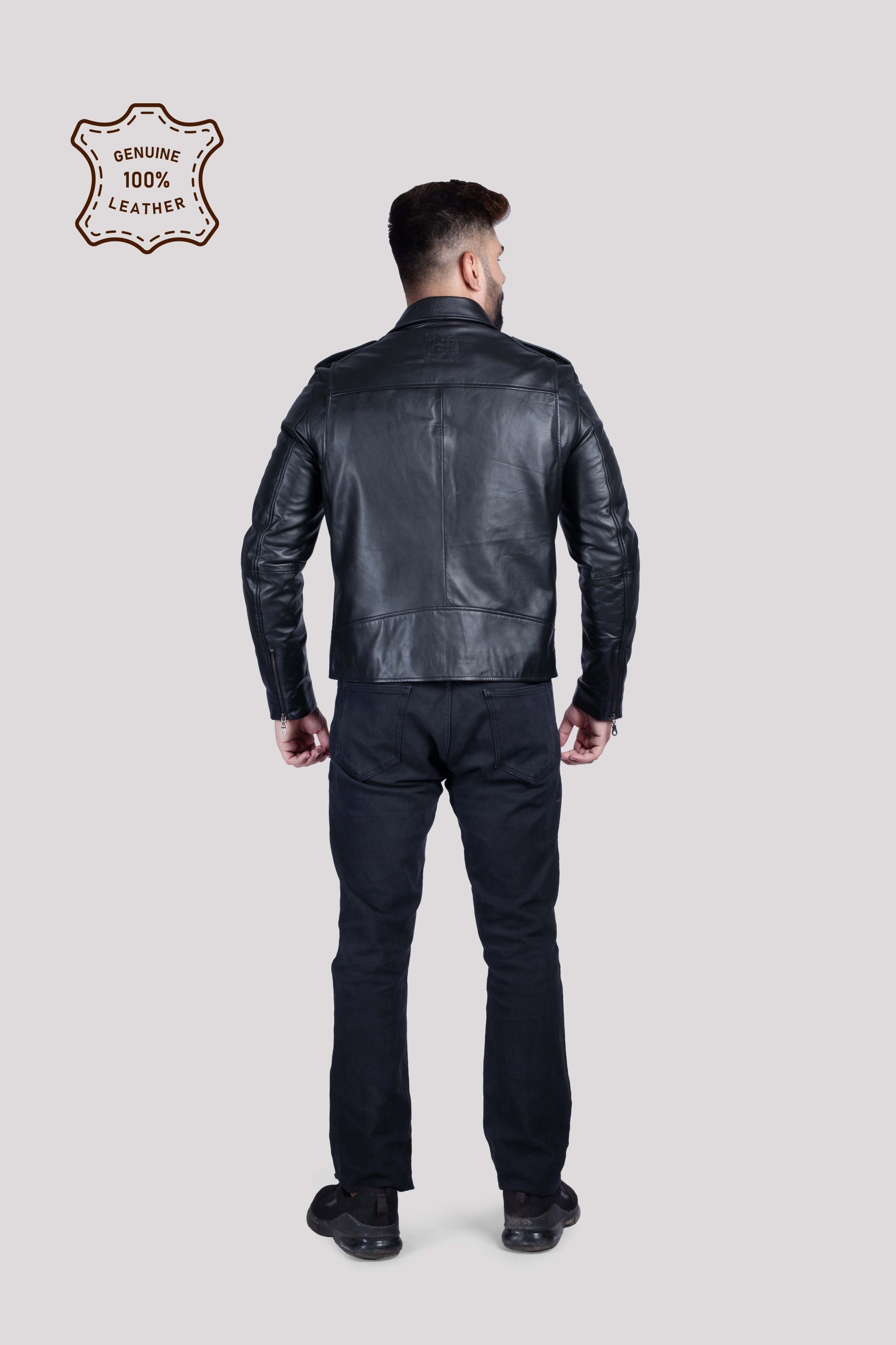 MENS BIKER LEATHER JACKET
