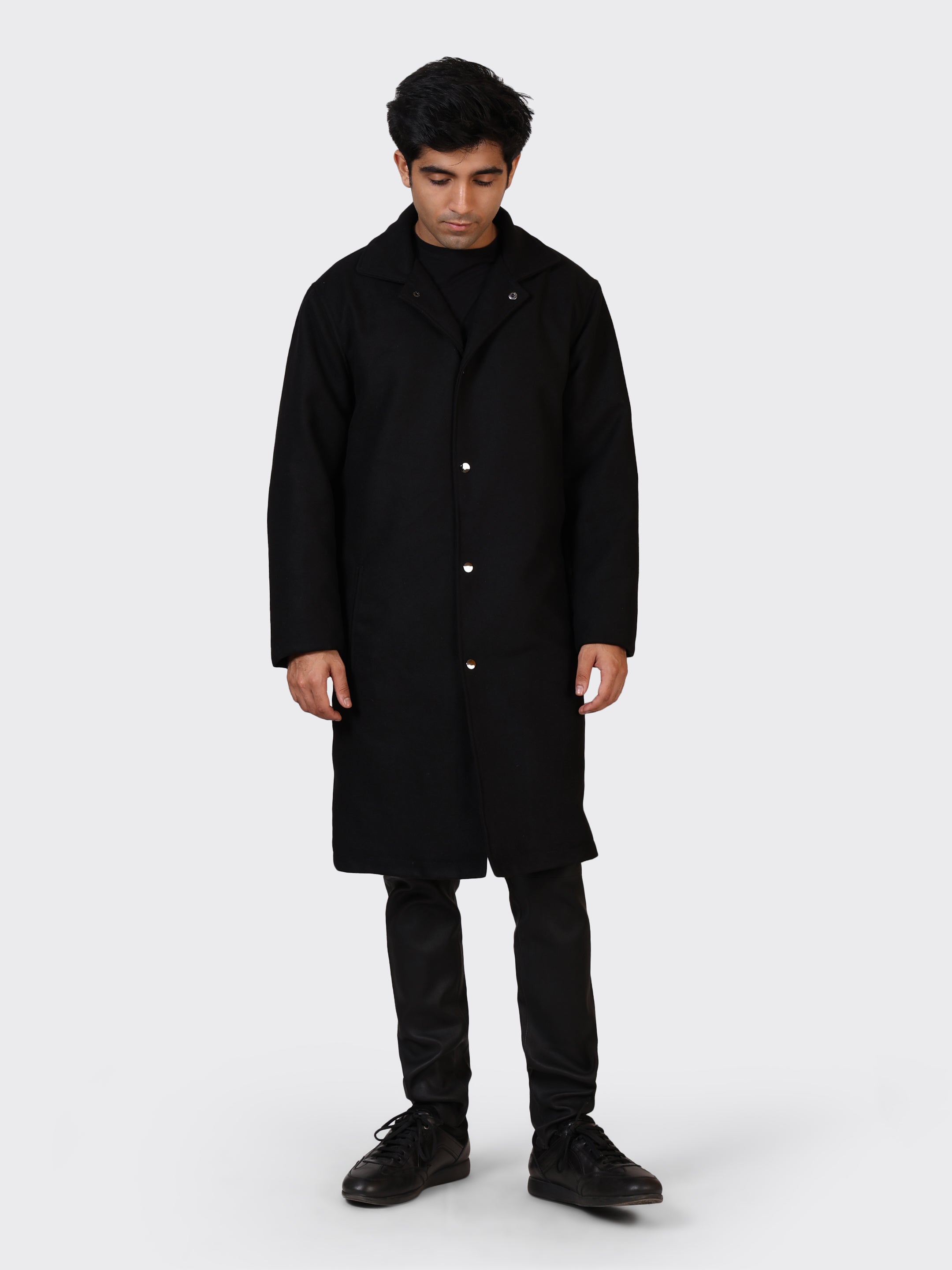 MENS WOOLLEN JACKET-BLACK