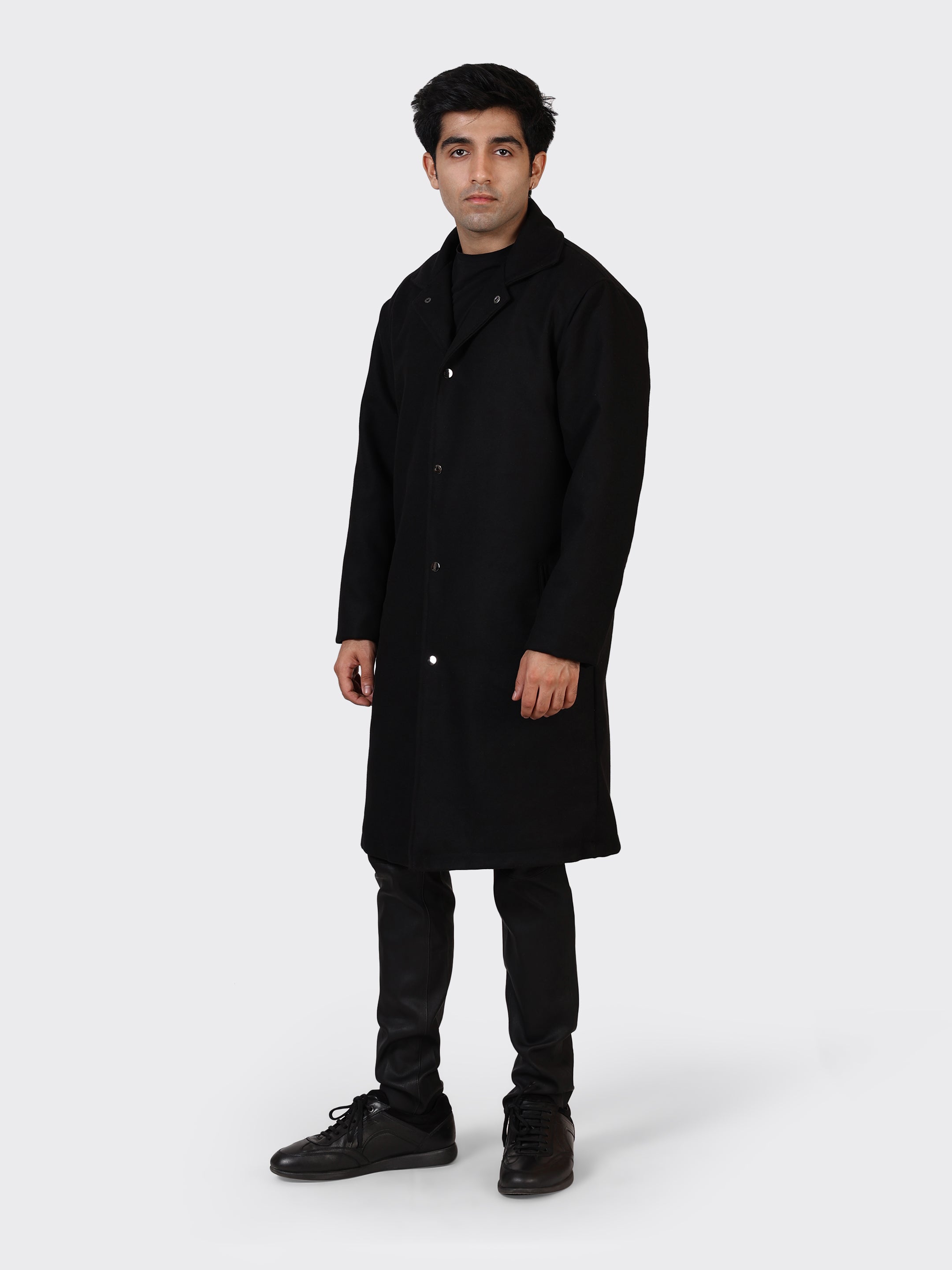MENS WOOLLEN JACKET-BLACK