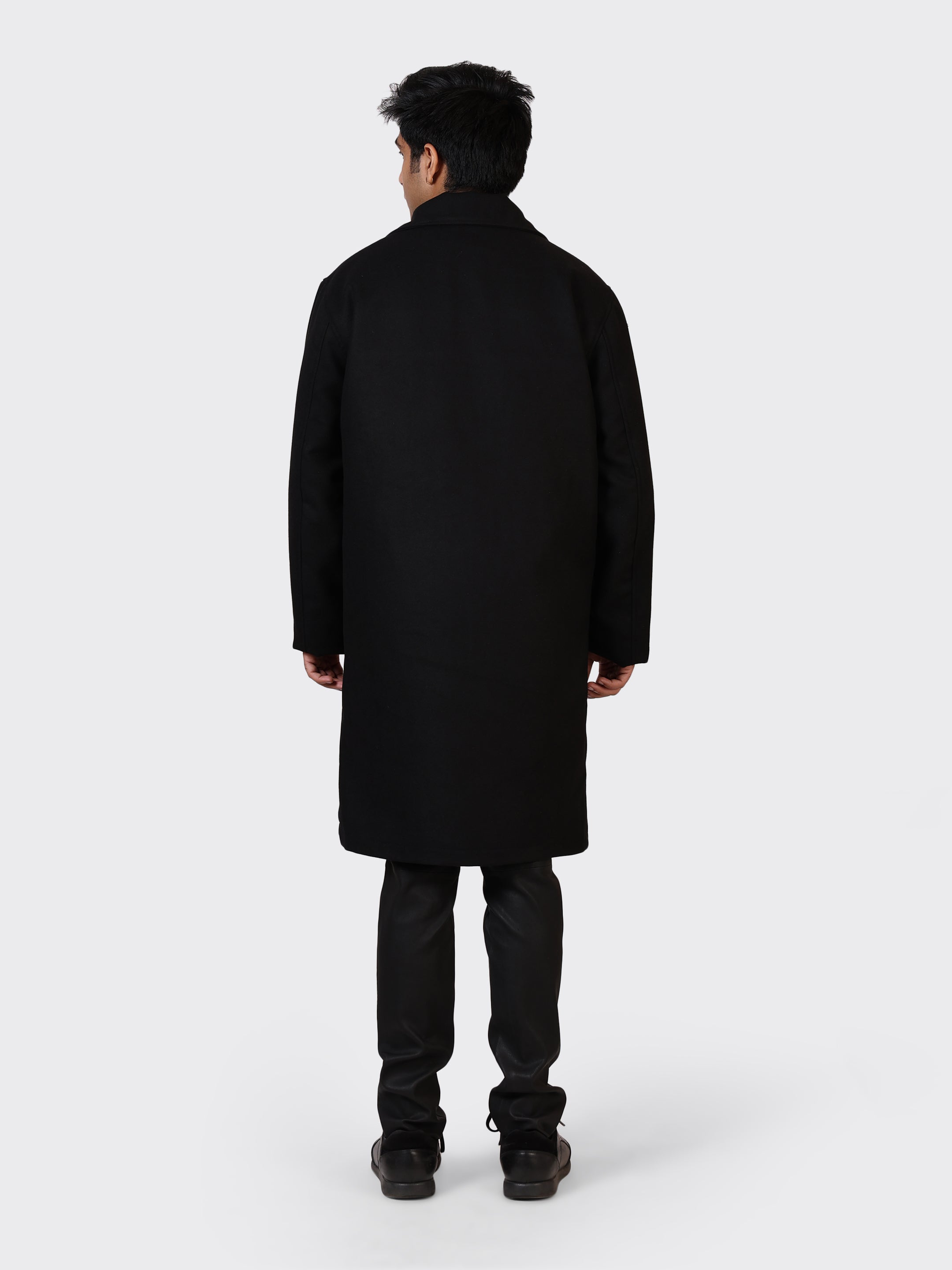 MENS WOOLLEN JACKET-BLACK