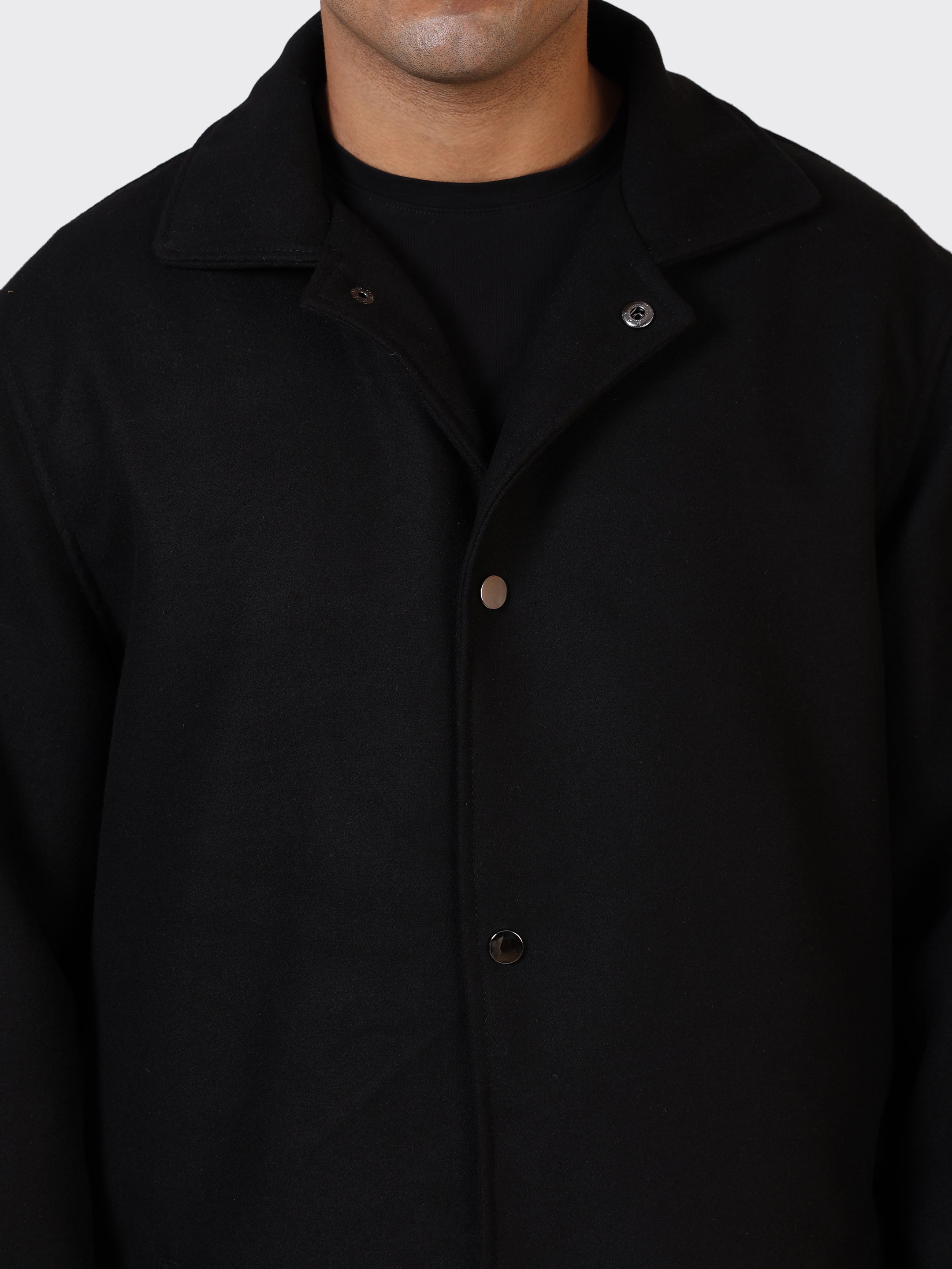 MENS WOOLLEN JACKET-BLACK