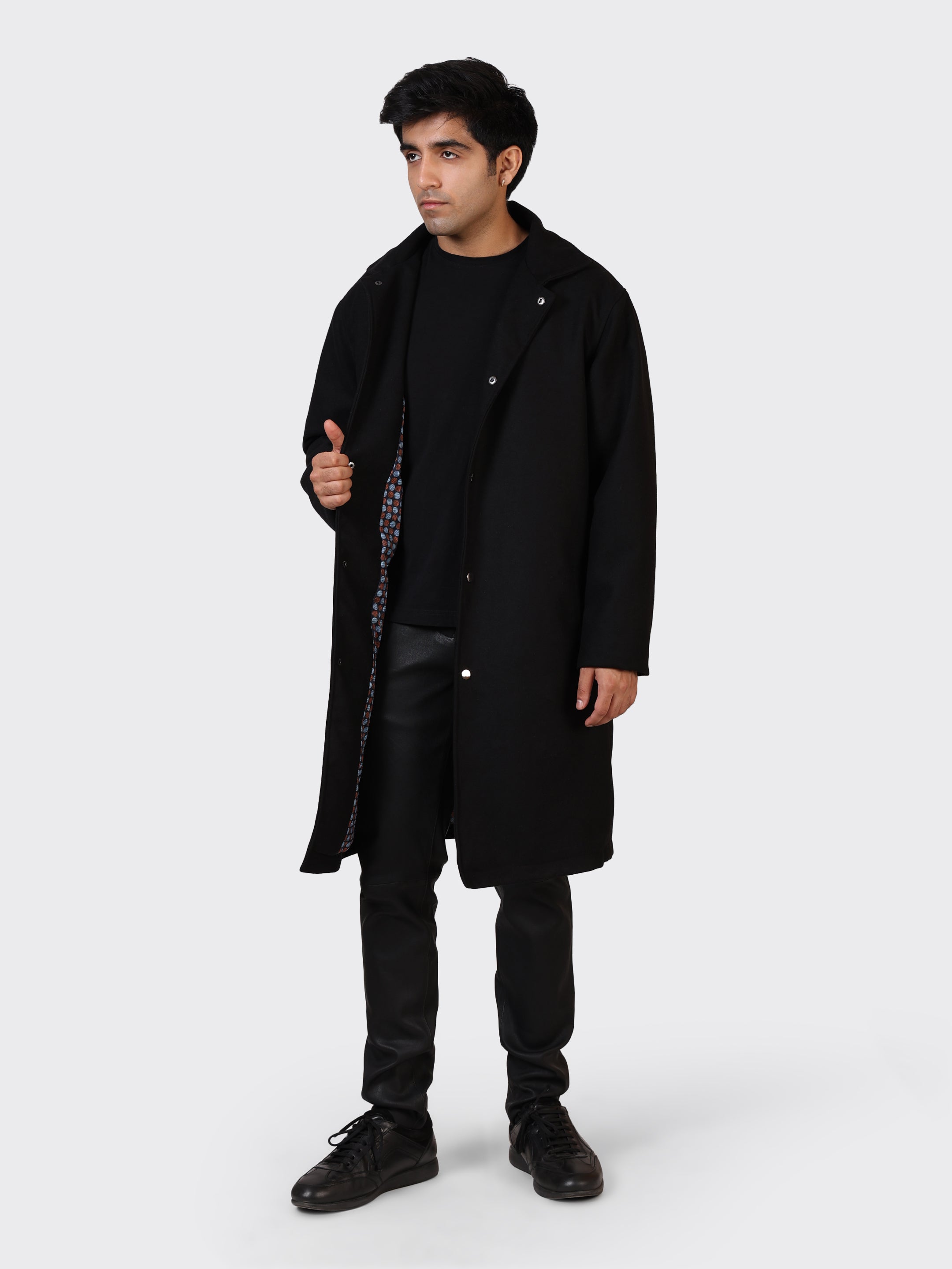 MENS WOOLLEN JACKET-BLACK