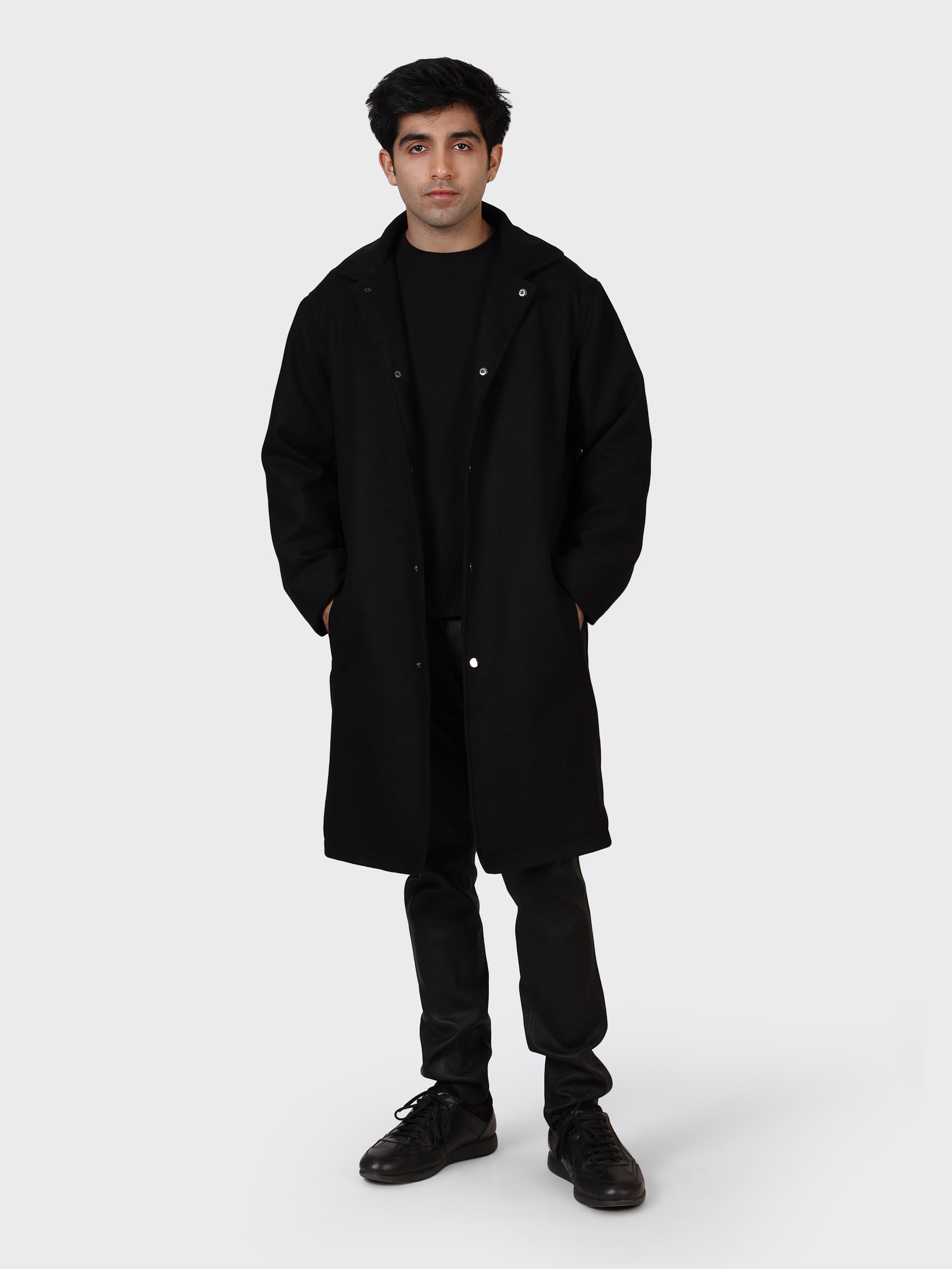 MENS WOOLLEN JACKET-BLACK