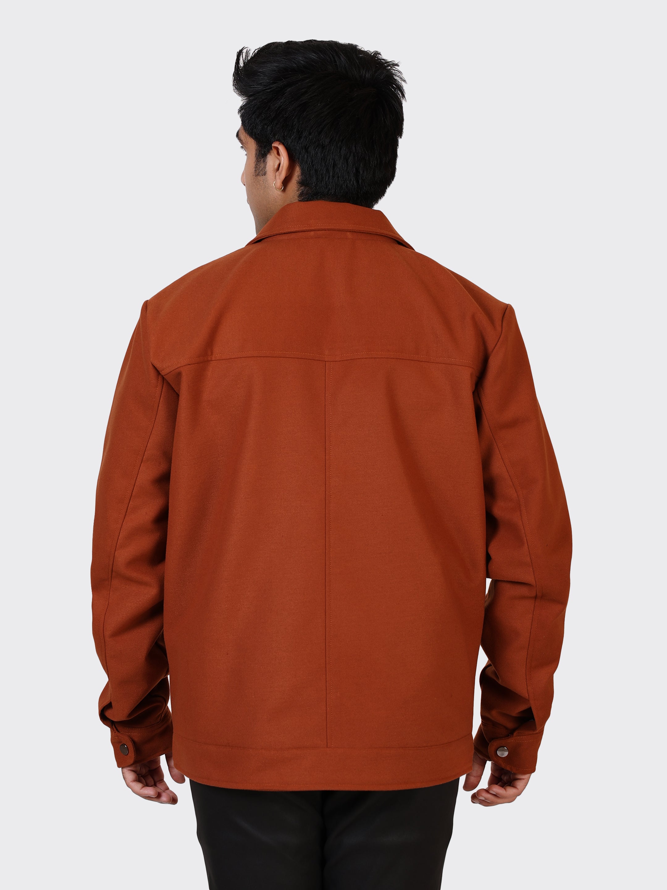 MENS WOOLLEN JACKET-COGNAC