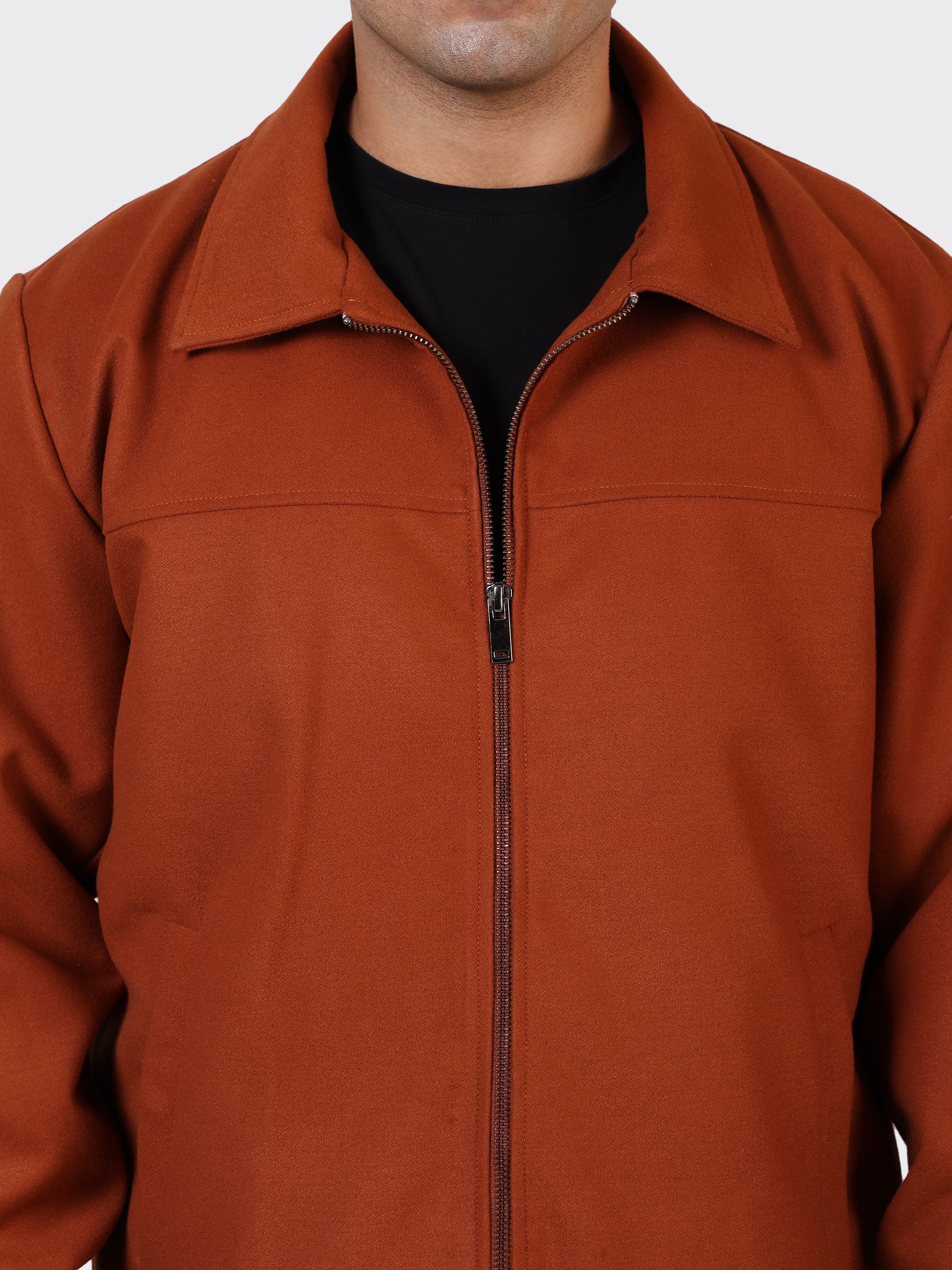 MENS WOOLLEN JACKET-COGNAC