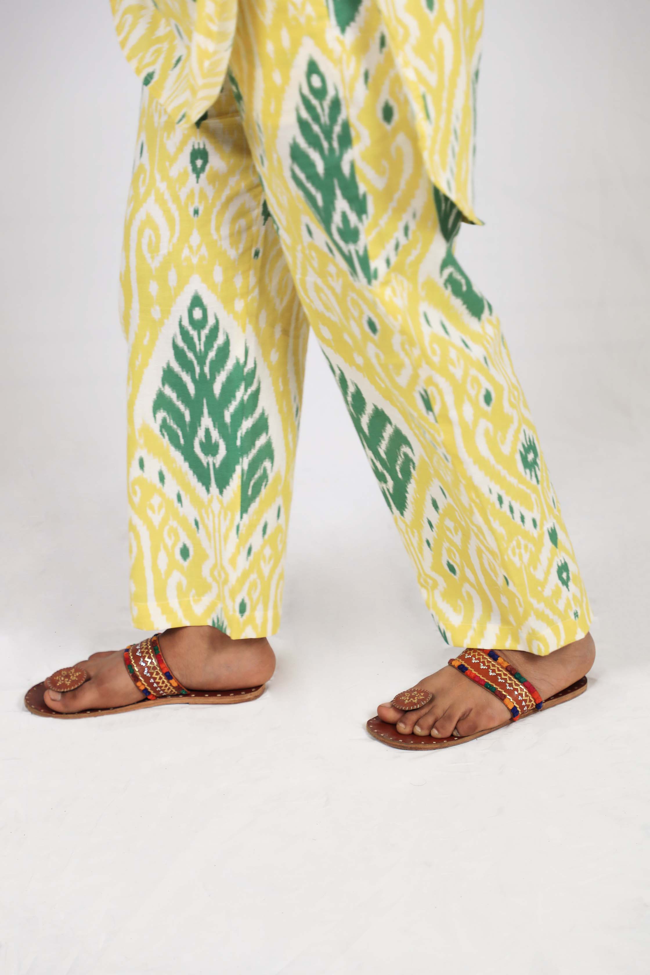 WOMEN SOFT COTTON CO ORD SET IKAT PRINT