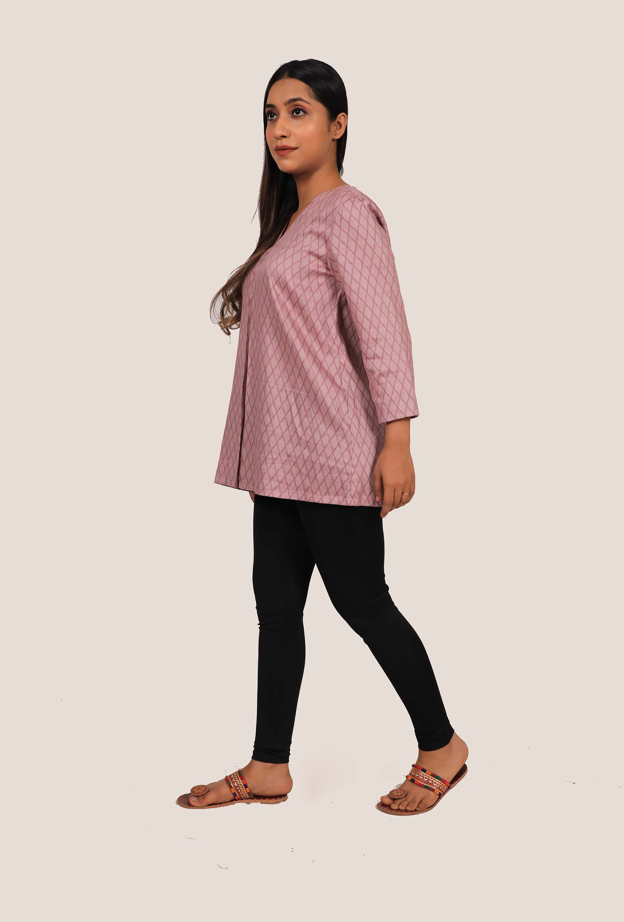 WOMEN SUMMER COTTON A LINE KURTI