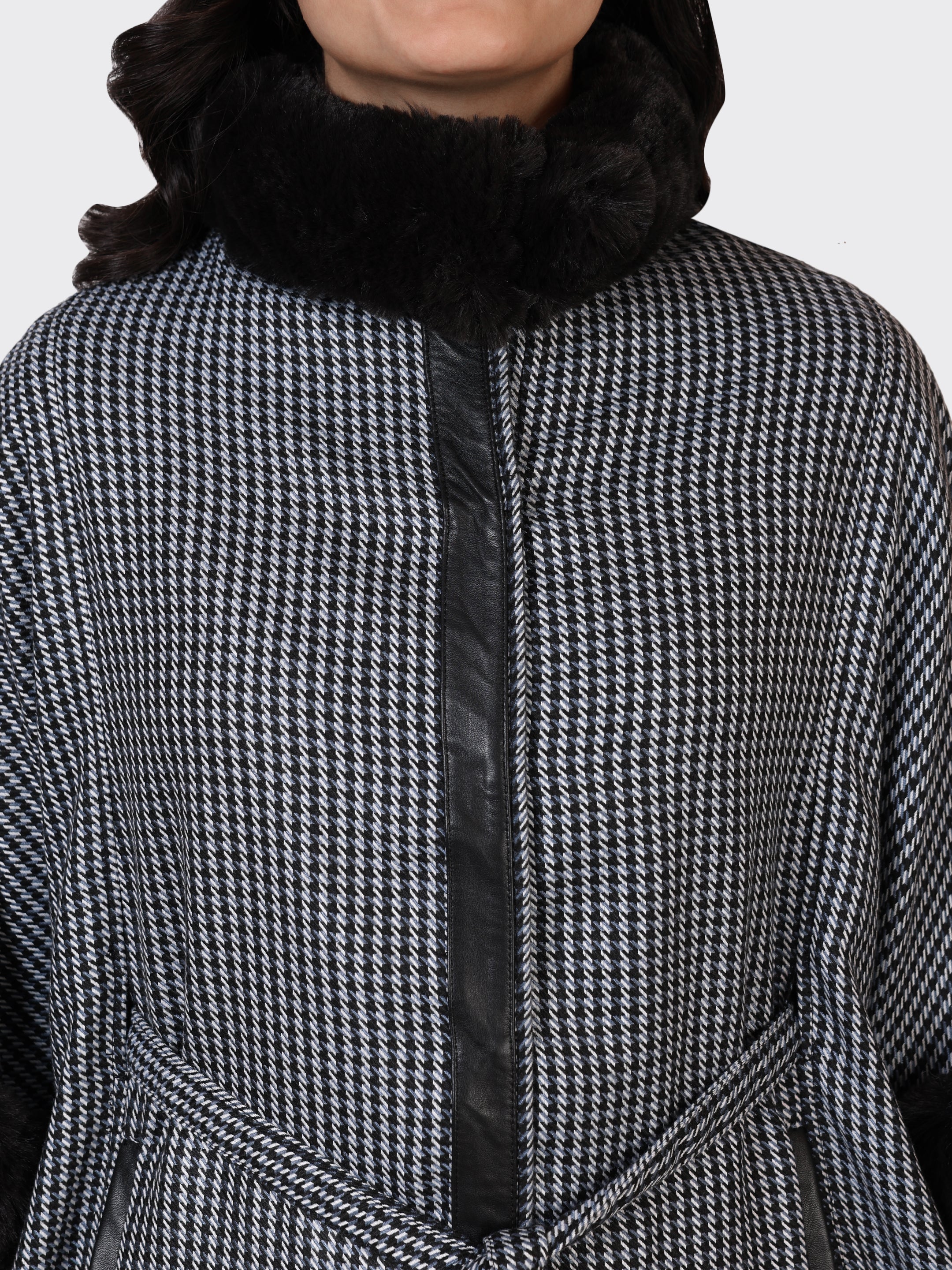 LADIES CAPE WOOLLEN JACKET-CROSS