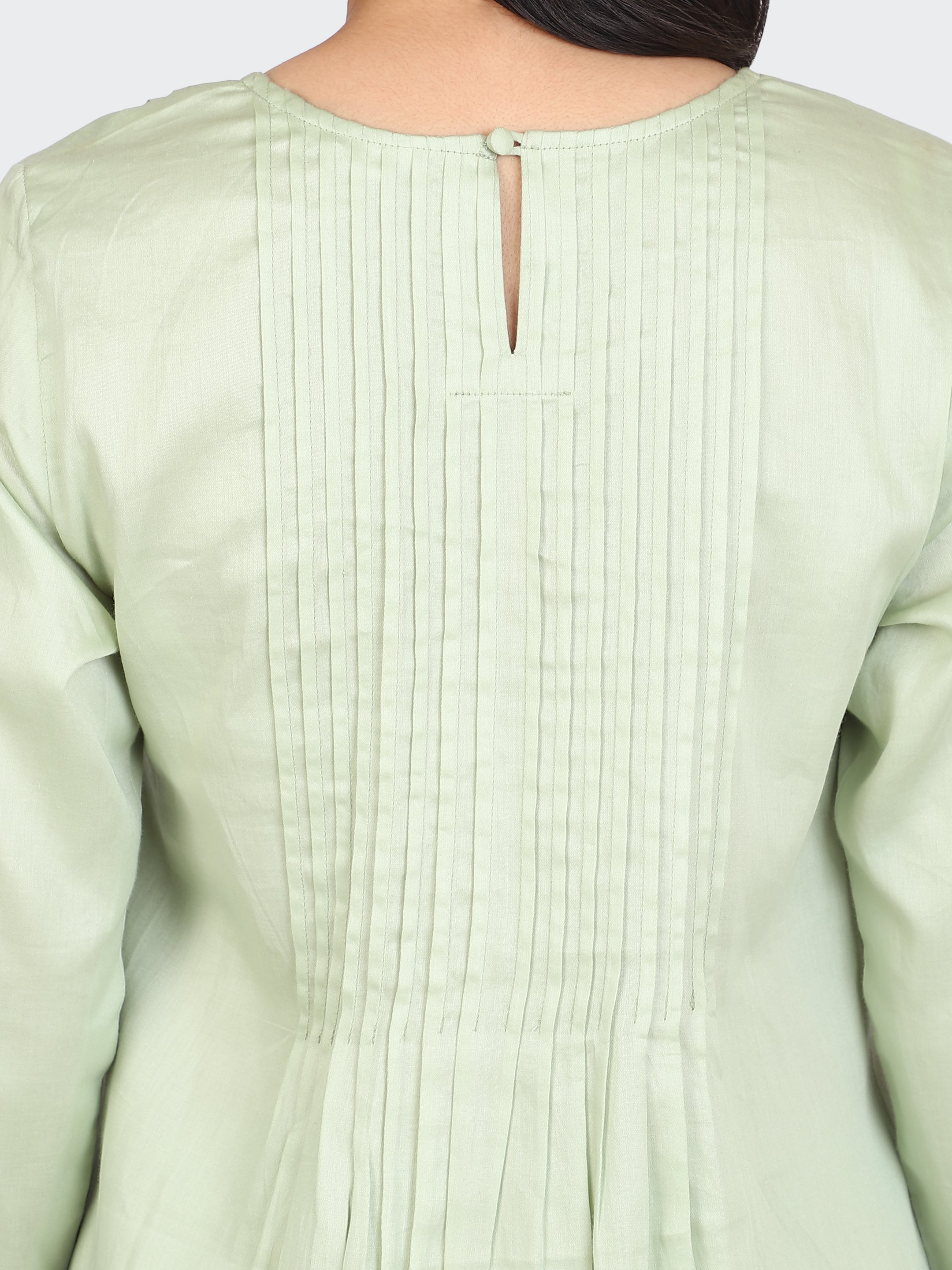 KURTA SET FEATURING PALAZZO, EMBROIDERY ON BOTTOM-MINT