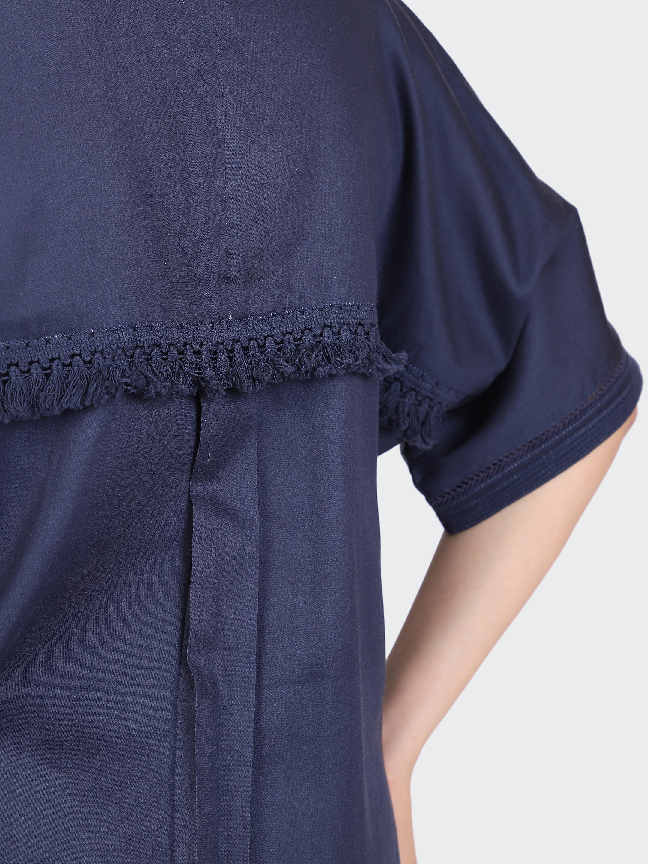 CO-ORDS DECORATIVE LACES ON POCKETS, SLEEVES, BACK, AND PANT BOTTOM-NAVY