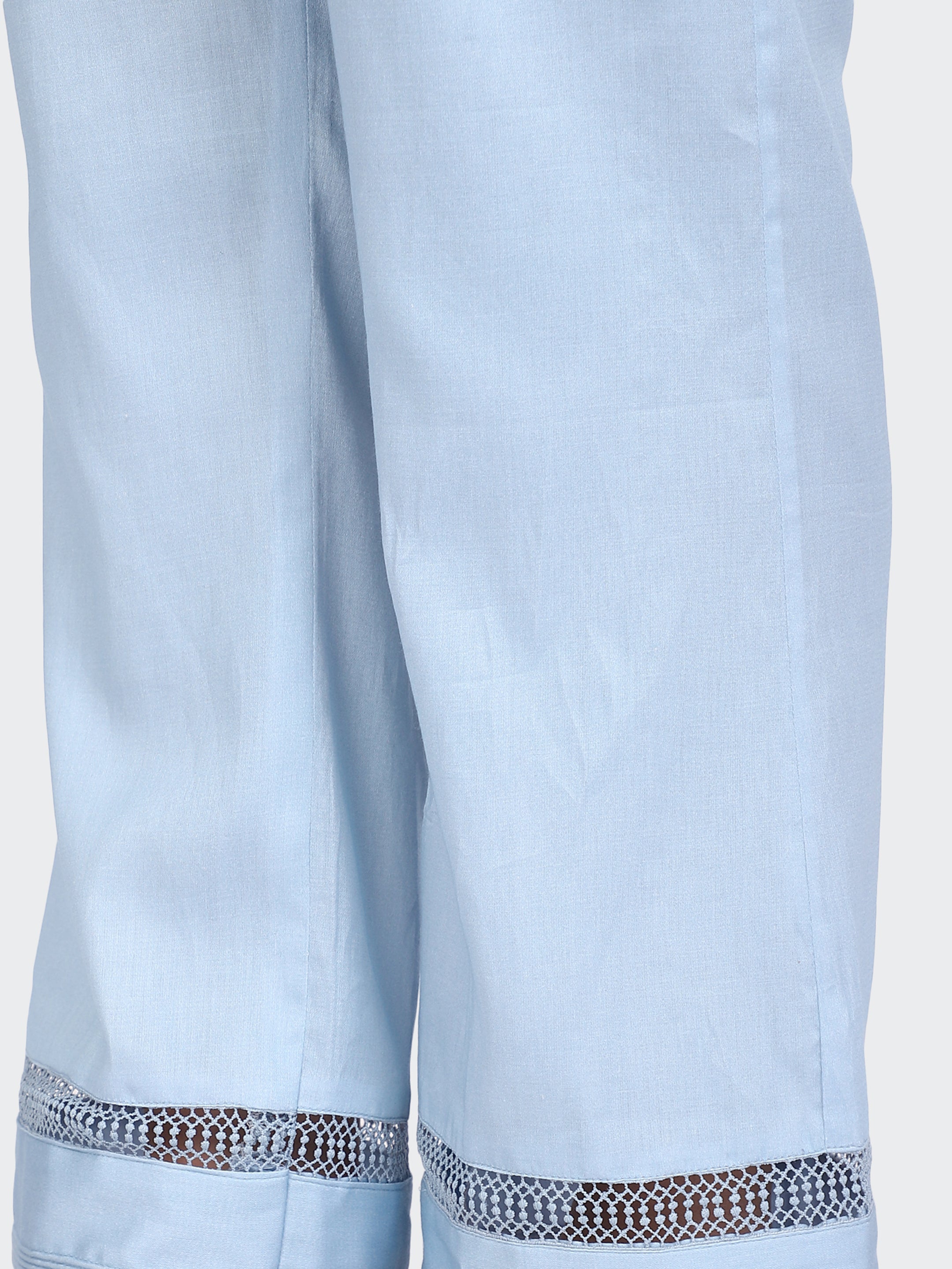 CO-ORDS DECORATIVE LACES ON POCKETS, SLEEVES, BACK, AND PANT BOTTOM-SKYBLUE