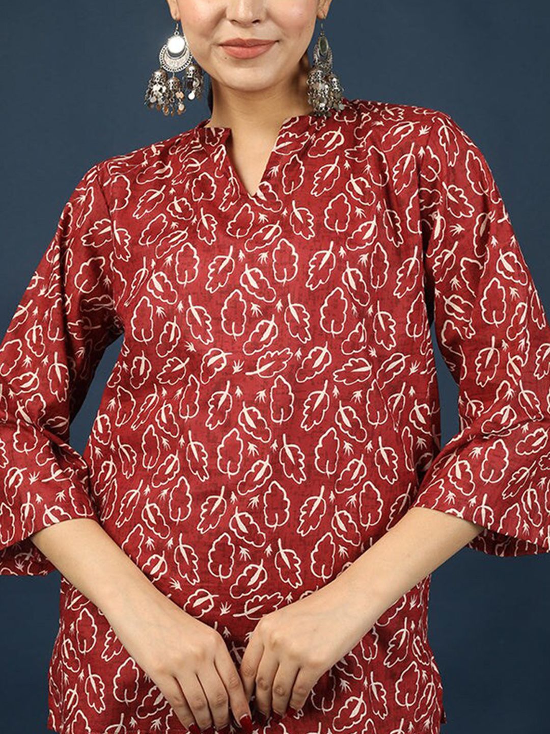 FLORAL PRINTED PURE COTTON TOP WITH TROUSERS