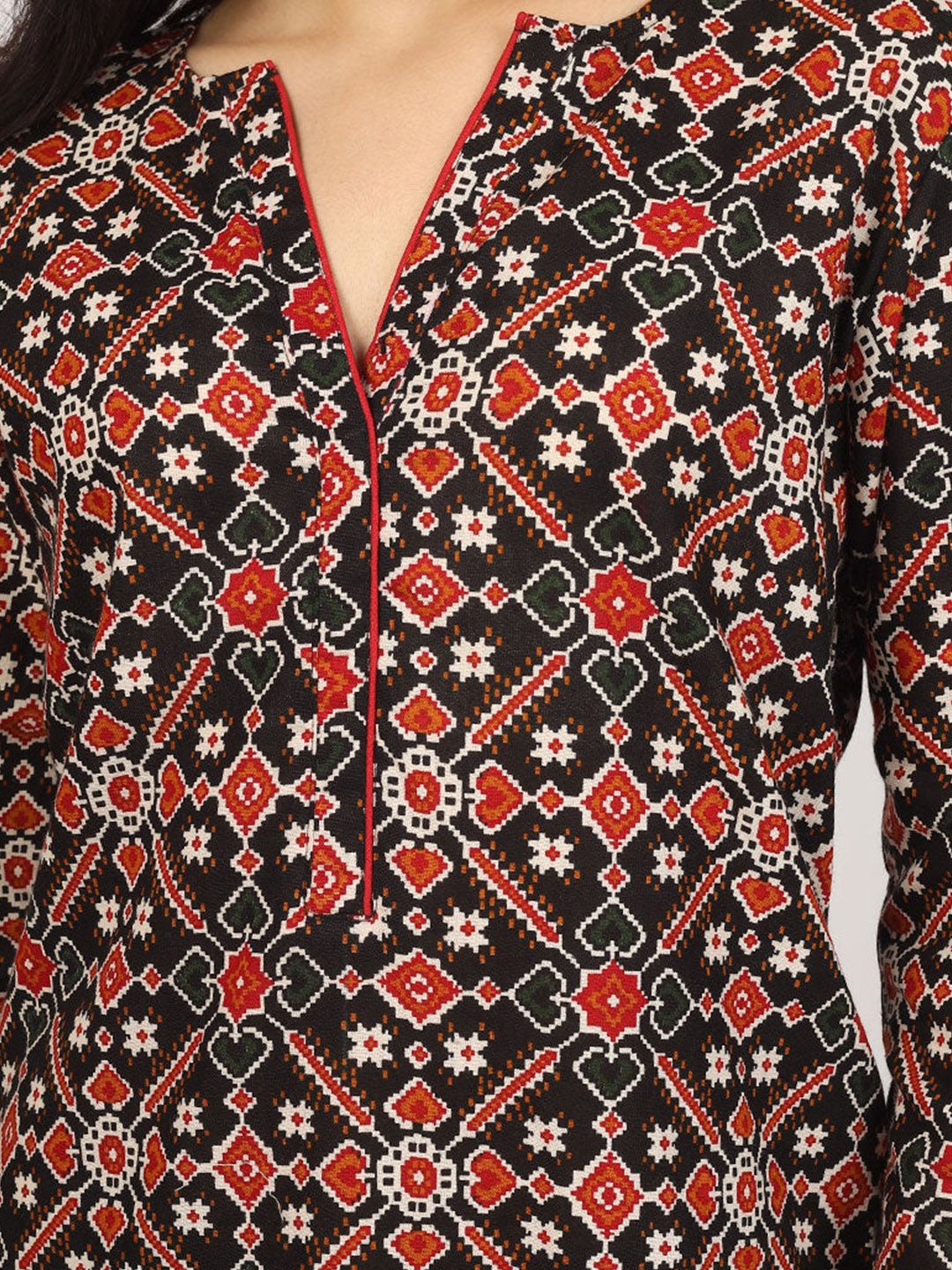 ETHNIC MOTIFS PRINTED PURE COTTON KURTA WITH TROUSER